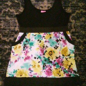 She's Cool Black floral Dress